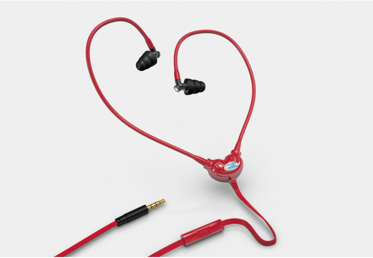 Piros színű, Smart&Safe® levegőcső fülhallgató